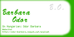 barbara odor business card